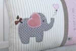 Namenskissen Elefant Herz Rosa Maedchen 6